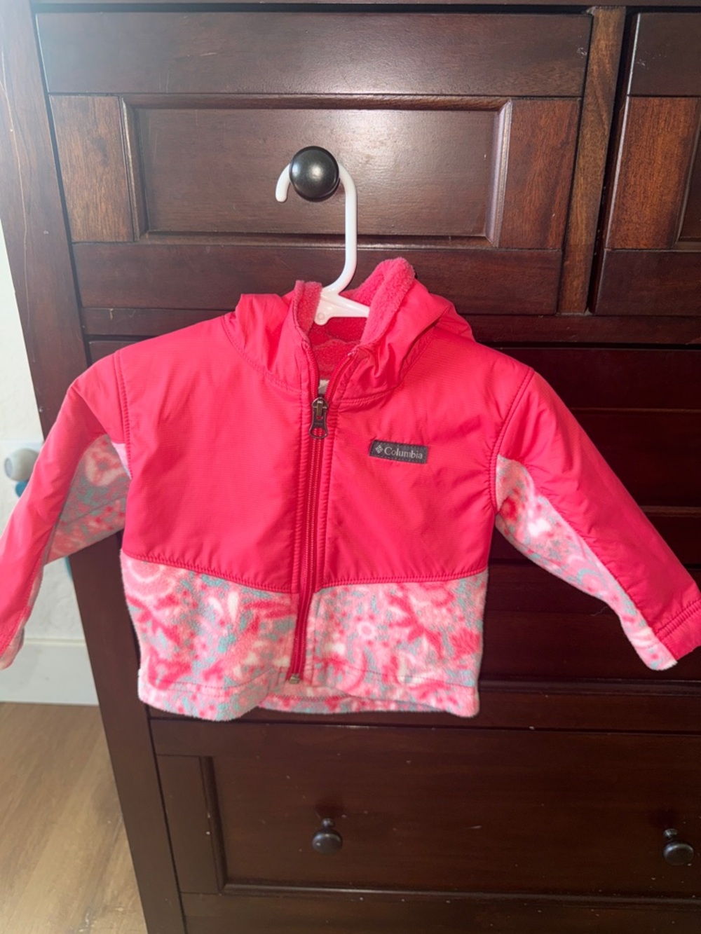 Columbia Hot Pink & Light Pink Patterned Baby Jacket